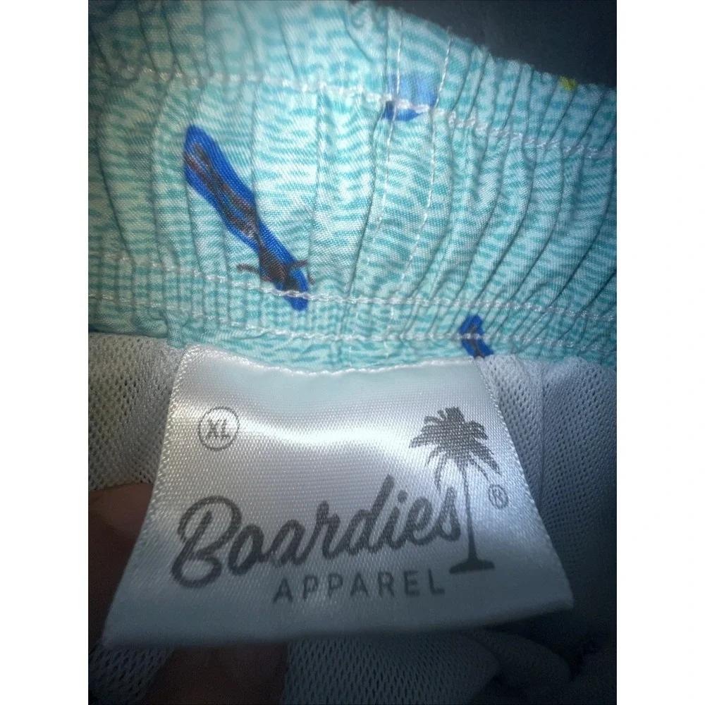 Boardies Green Surfers Print Men's Mesh Lined Swim Trunks Size‎ XL